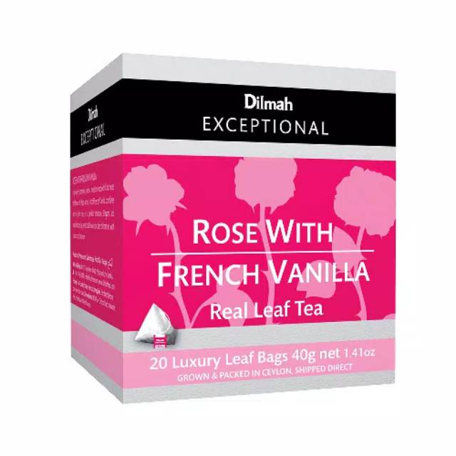 

Dilmah Exceptional Rose With French Vanila Tea - teh Celup Dilmah 20sc