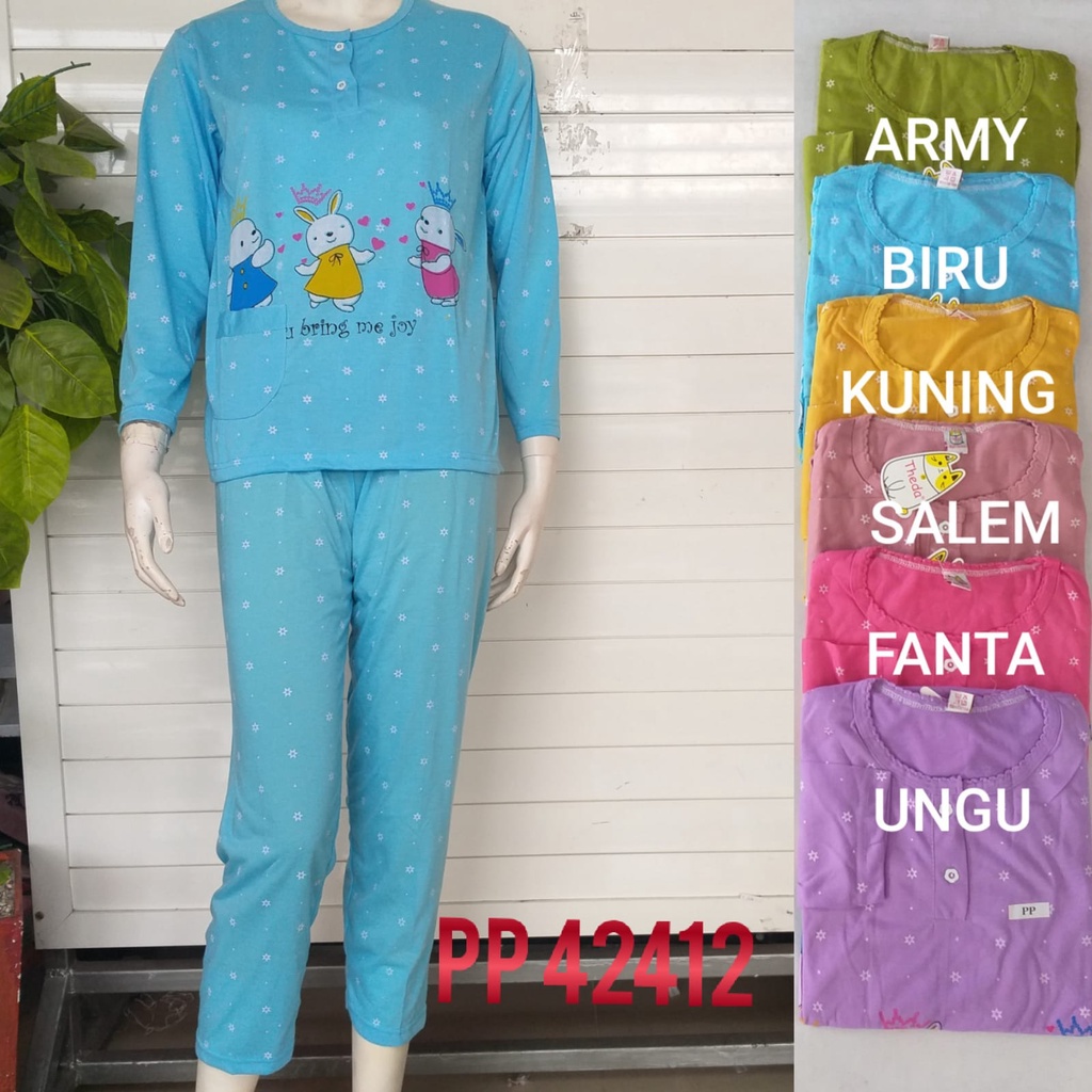 gof BABYDOLL THEDDA PP 2 Dewasa Standart Setelan Baju Tidur Busui Celana Panjang Lengan Panjang Piyama