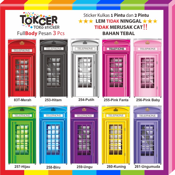 Stiker Kulkas 1 Pintu dan 2 Pintu BOX TELEPHONE Shopee Stiker Kulkas 1 Pintu dan 2 Pintu BOX TELEPHONE Shopee