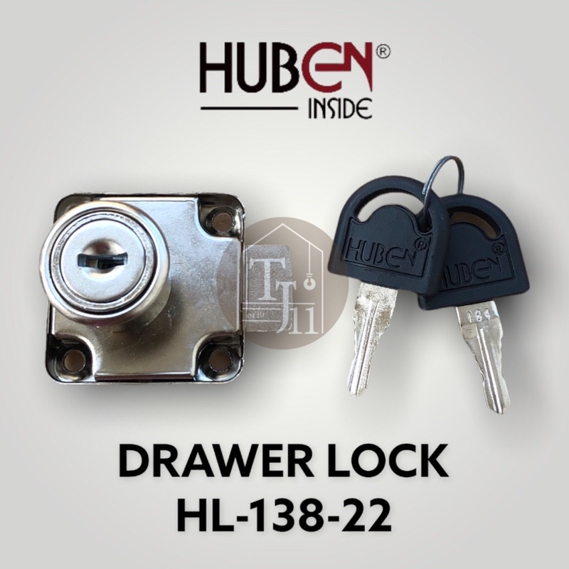 Kunci Laci Lemari HUBEN Drawer Lock HL-138-22MM / Kunci Laci Lemari HUBEN HL 138 22 / Kunci Laci HL 138 22