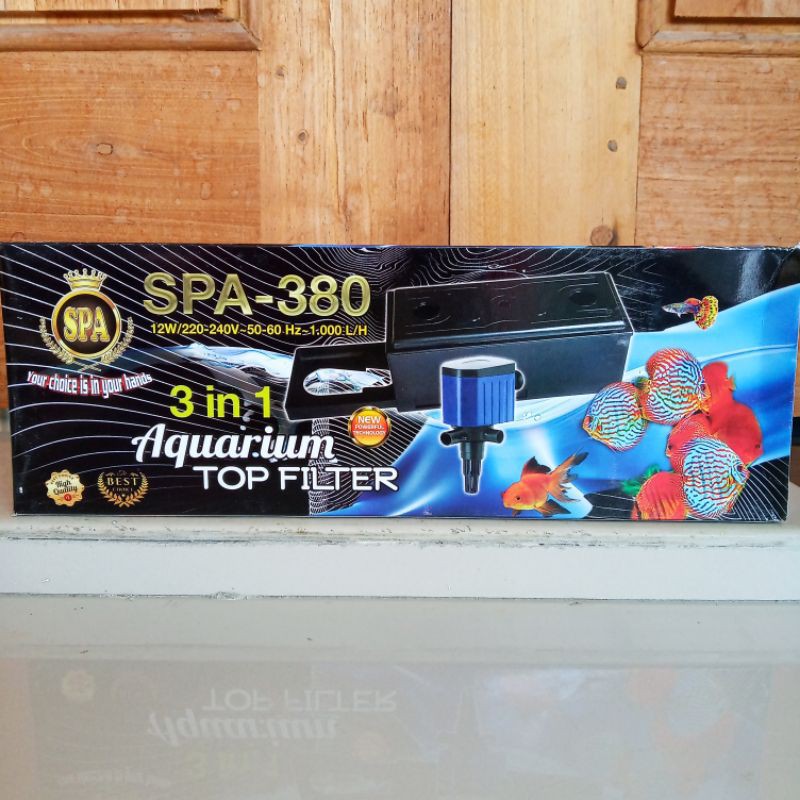 TOP Filter box komplit Aquarium SAKKAI PRO SPA-380 Aquarium 60-1m filter box komplit full set lengkap