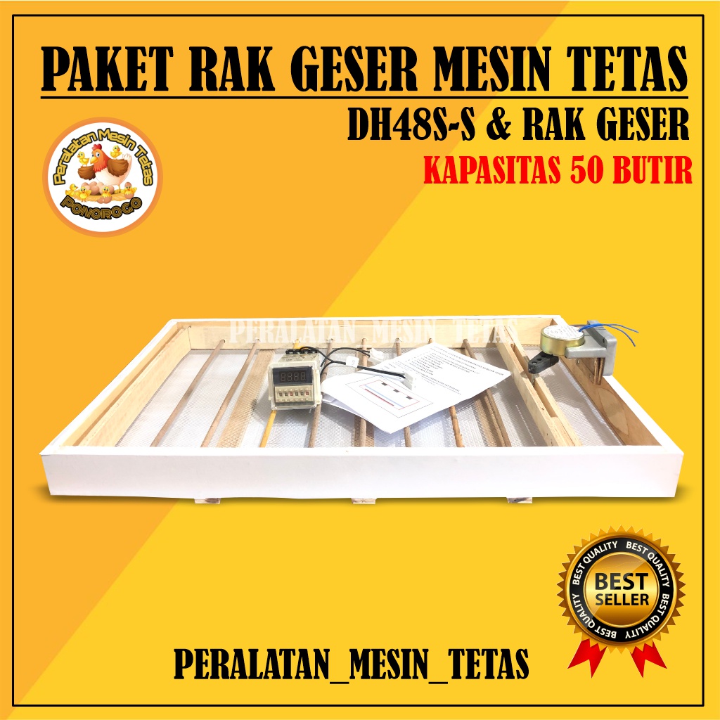 Paket Rak Geser Full Otomatis Kapasitas 50 Butir Telur