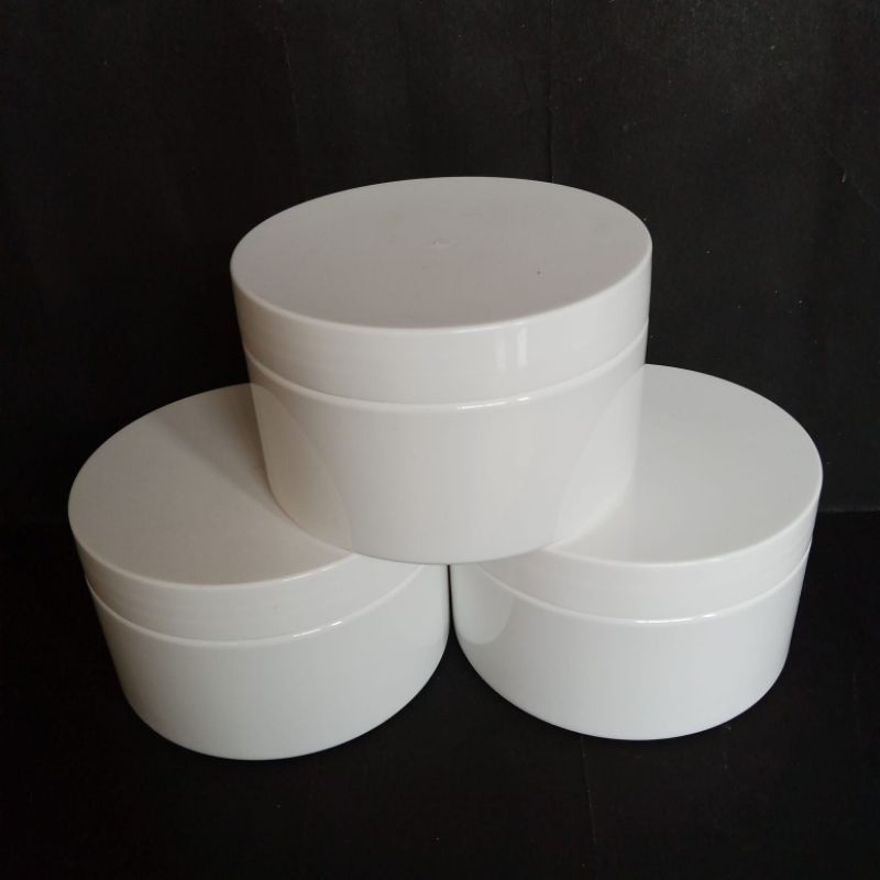 Pot lulur 250gr putih pet bulat