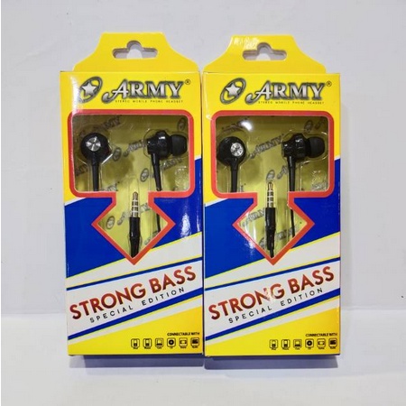 Handsfree Earphone ARMY Strong Bass Premium Sound - Best Sellers