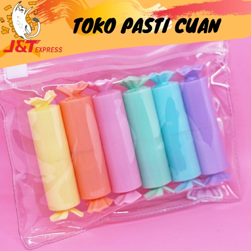 

stabilo permen (1 set) penanda pengingat warna warni atk fancy alat tulis kantor bisa COD lucu murah dan imut