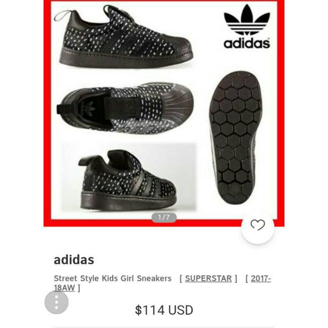 Adidas Superstar Slip On Kids Original preloved