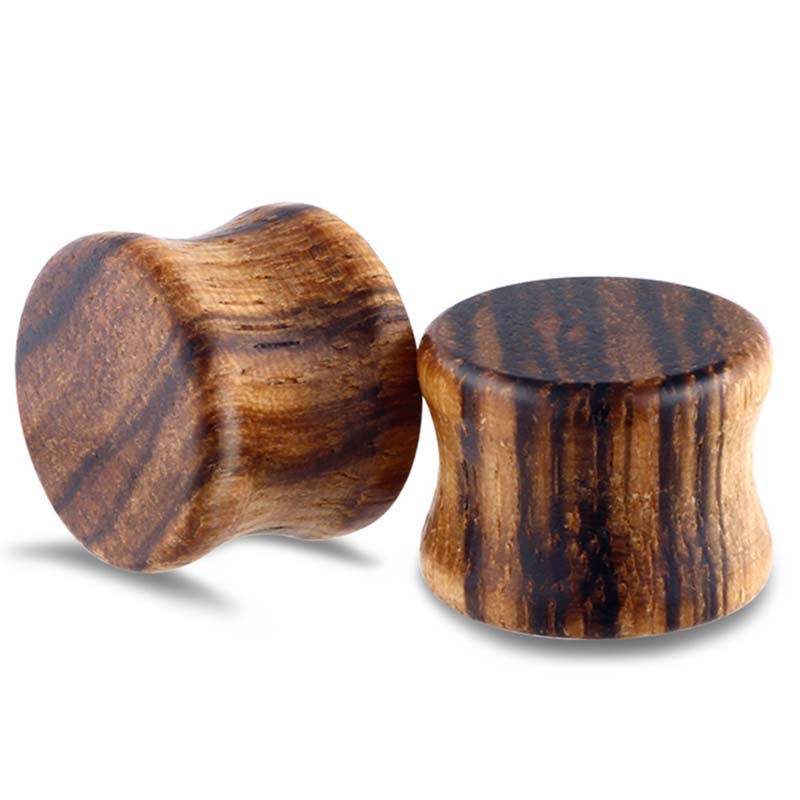 2 Piece Wood Earrings Expendar Ear Plug Double Flare 6-20mm