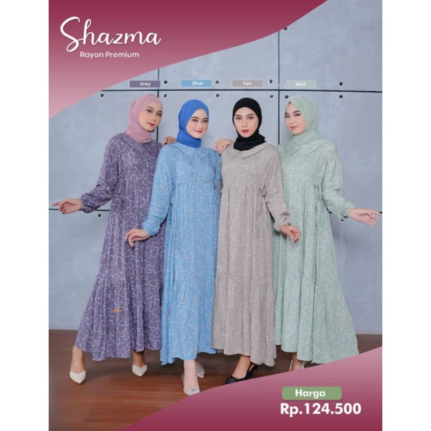 Shazma Midi Dress Ghina Fashion/Gamis Remaja Rayon Premium