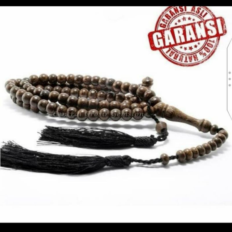 tasbeh kayu galih kelor hitam 99 butir