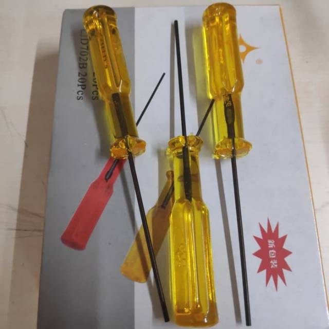 Obeng / screwdriver Bulat D&amp;T Kuning 1.6mm