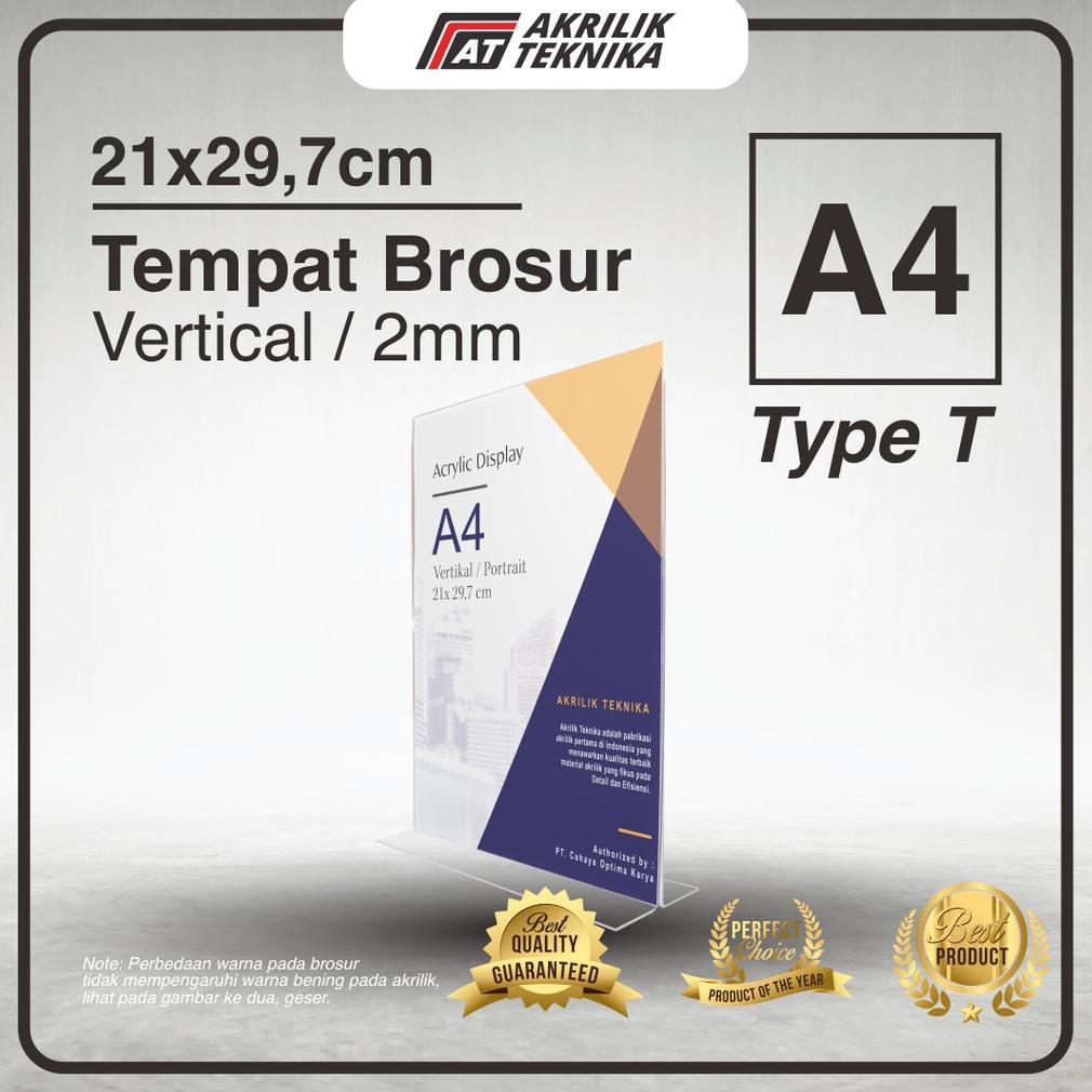

((BISA COD)) TEMPAT BROSUR / TENT HOLDER / TENT CARD AKRILIK DISPLAY 2 SISI A4