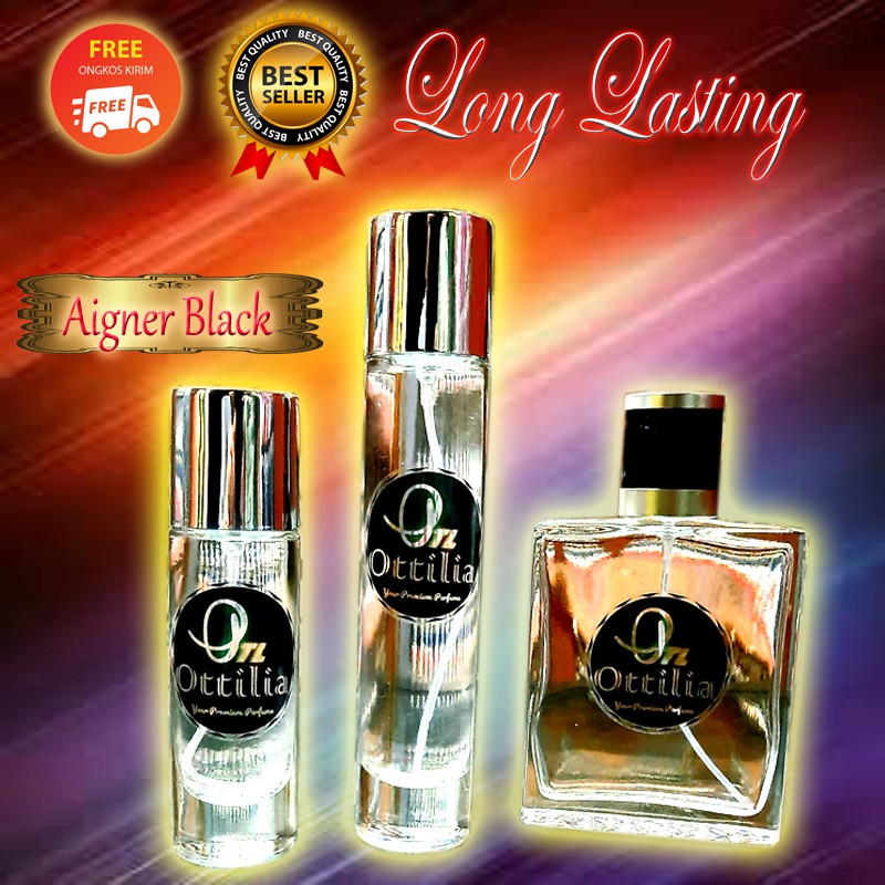 Parfum farfum parfume minyak wangi pria cowok laki laki cowo tahan lama non alkohol Aigner Black