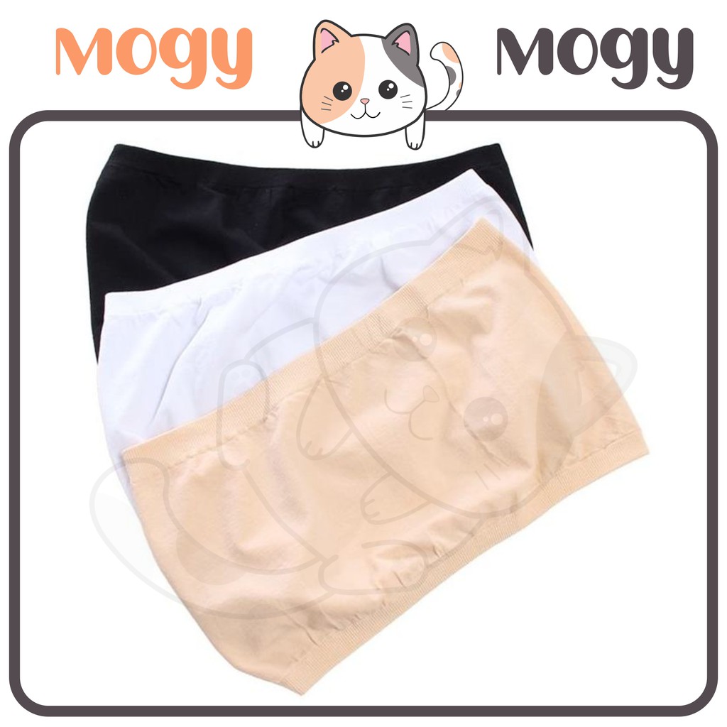 MOGYMOGY Bandeau Bra Kemben Bra Tanpa Kawat Polos Strapless Fashion Wanita Polos