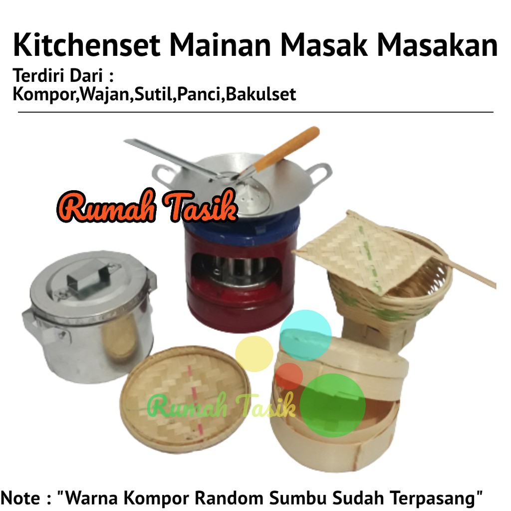 Kitchenset Mainan Masak Masakan Paket Panci Bakulset B