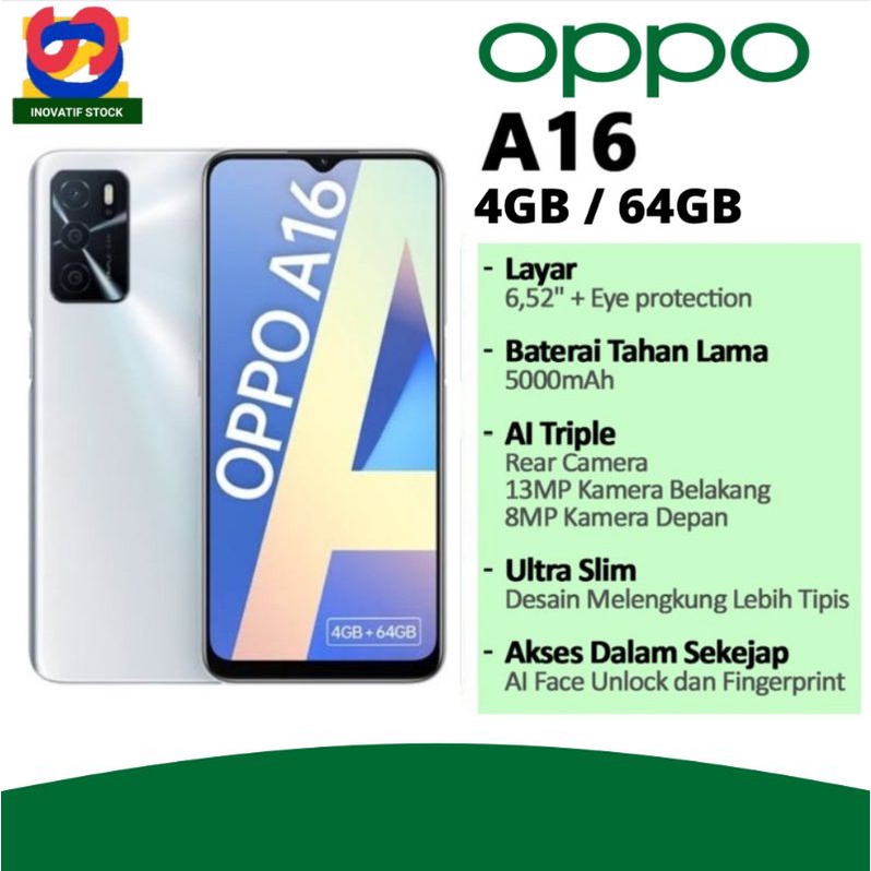 HP BARU OPPO A54 | A55 4GB|6GB/64GB|128GB GARANSI RESMI 100% ORIGINAL FULL AKSESORIS-NewA16 4gb/64gbWHITE