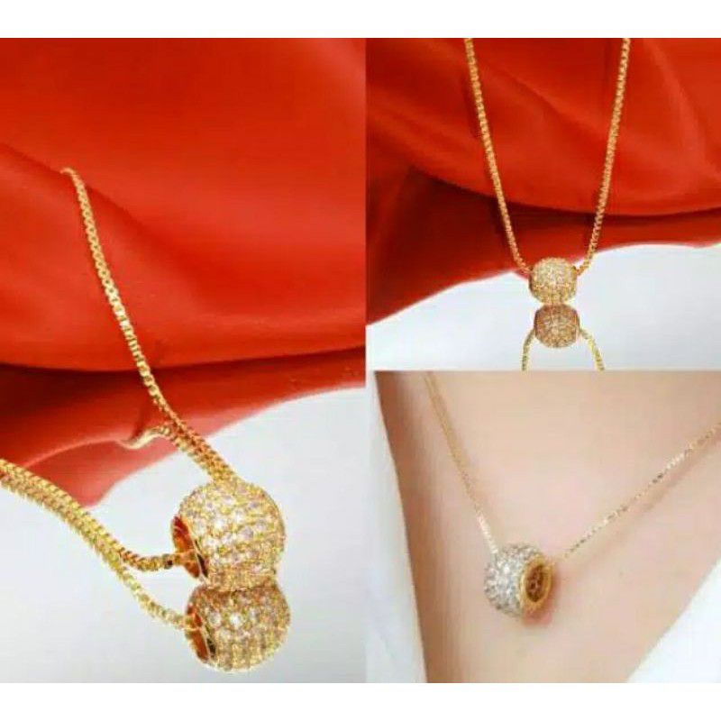 kalung xuping wanita liontin bola