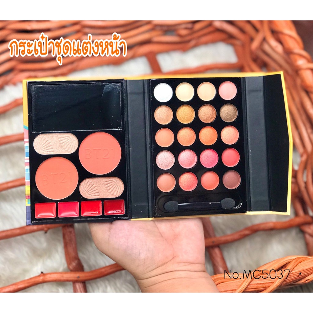 [Per Pc] Make Up Set Mila Color BTS / BT21 Eyeshadow Lipstick Blusher Highlighter Palette