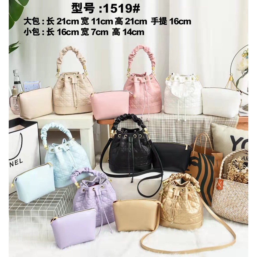 024 Fashion tas HANDBAG 2IN1 Serut Stylish wanita import terbarur tas import tas selempang wanita import kekinian