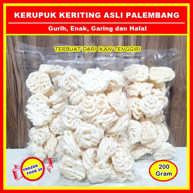 Jual Kerupuk Palembang Asli 200 Gram, Kerupuk Keriting Putih, Kerupuk ...