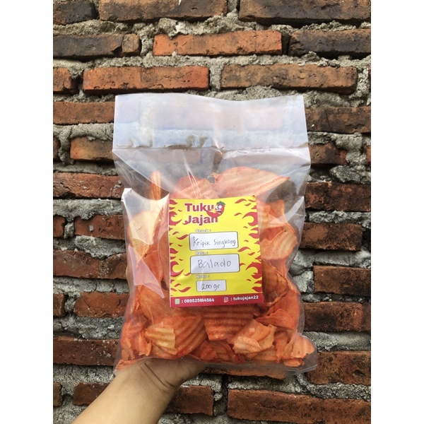

Kripkong 200 Gram Kripik Singkong Balado Cemilan Tukujajan