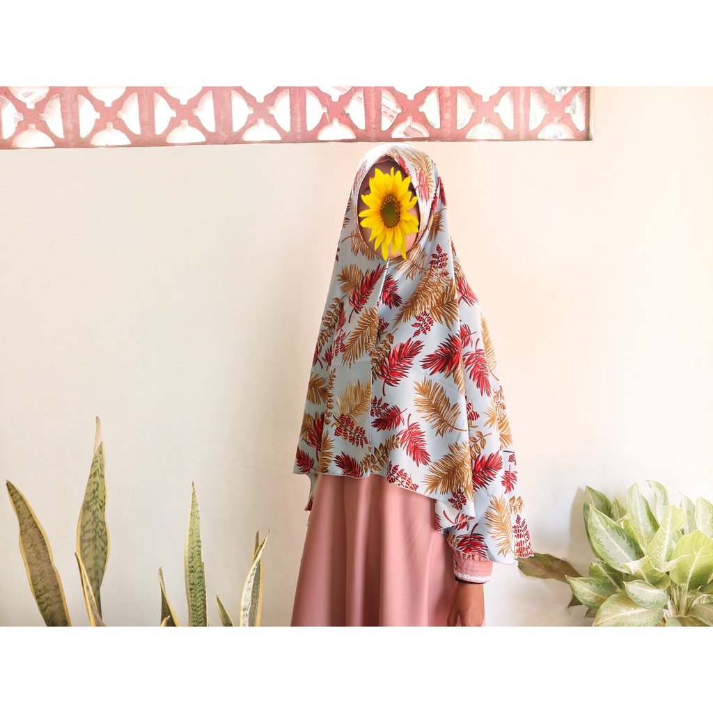 Khimar Instan Motif Pet Antem Jilbab Instan