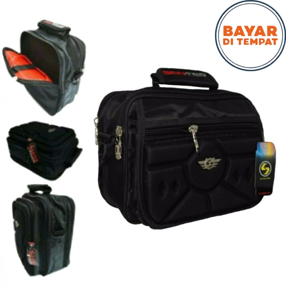 Tas Kerja Tas Pria Selempang Tas Embos Tas Selempang Embos S-3325 Original - Black