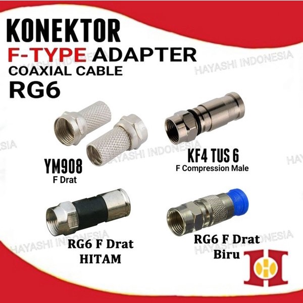 Konektor Jack Connector F RG 6 Press Compression RG6 Compress PPC EX6