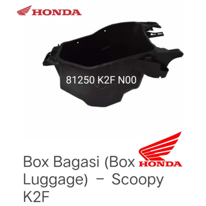 81250-K2F-N00 Box bagasi scoopy new led 2021 asli honda