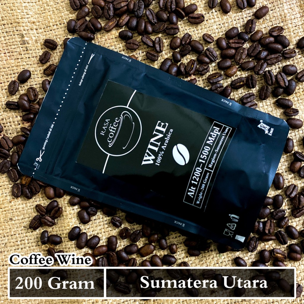 Coffe Wine Sumatra &quot; Wak Bejo&quot; 200g - Kopi Bubuk Kemasan Asli