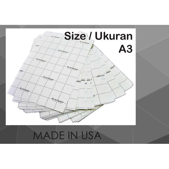 

Transfer Paper 3G OPAQUE Ukuran A3