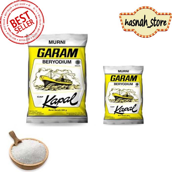 

Garam Dapur / Garam Penyedap Rasa / Garam Dapur Kapal / Cap Kapal Garam Beryodium / Bumbu Dapur