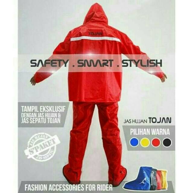 Jas hujan setelan jas sepatu tojan