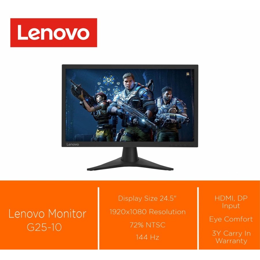 Lenovo G25-10 - 24.5" Gaming Monitor 144Hz Full HD