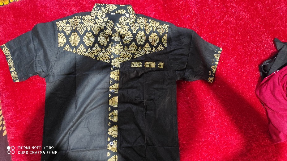 Bswart Batik Hrb026 Kenongo Hem Pendek Padi Pekalongan M L Xl Batik Pria Murah Modern Grosir