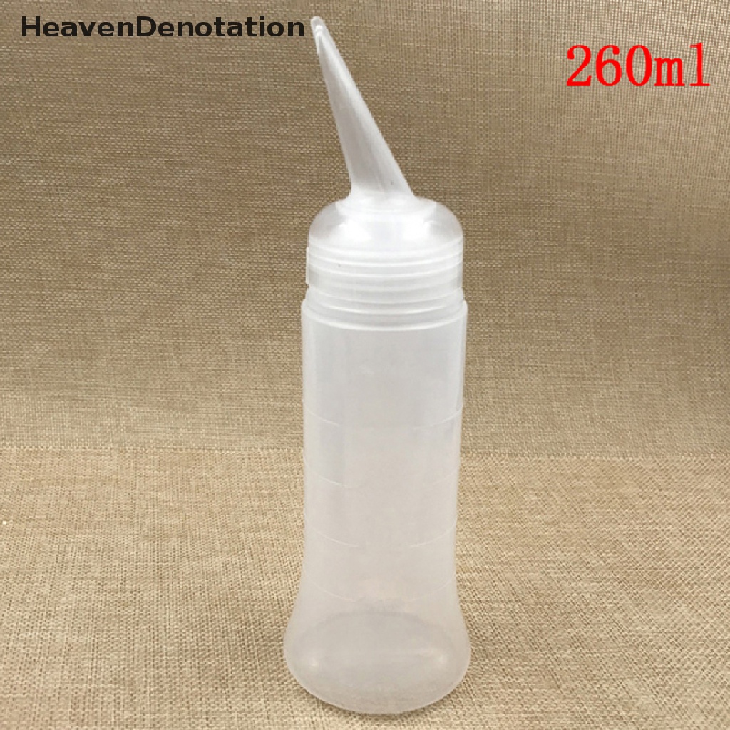 Botol Aplikator Pengukur Tata Rambut Bahan Plastik Translucent Untuk Salon