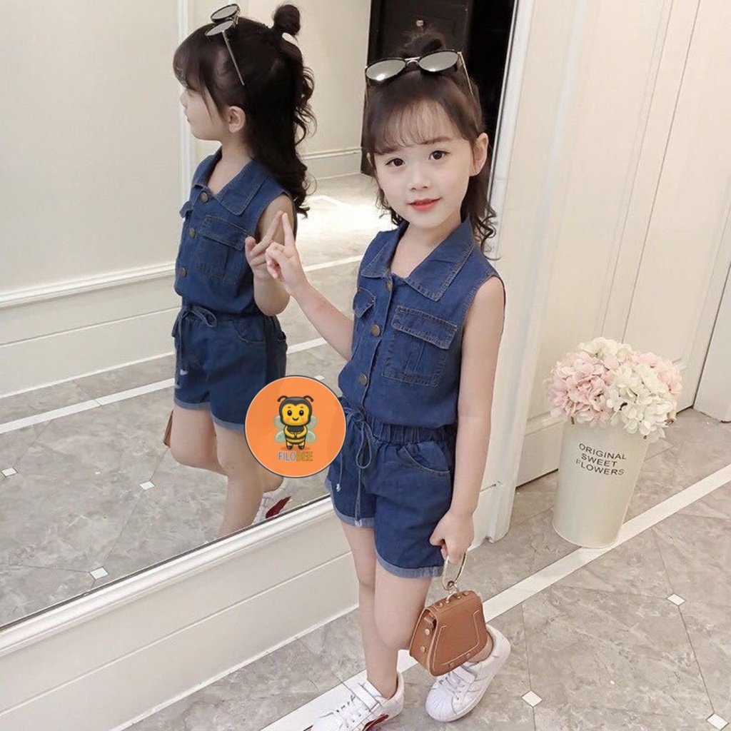 FILOBEE -- SETELAN ANAK PEREMPUAN/DENIM CEWEK/UNTUK USIA 6 BLN - 4 THN/COD