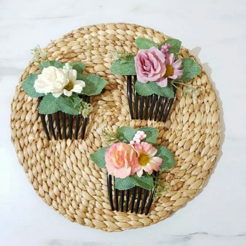 Sirkam tusuk cucuk rambut - tusuk konde bunga - sisir sanggul