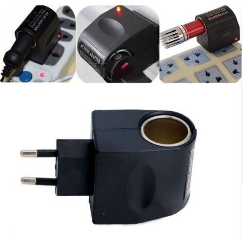 Adaptor Charger Colokan Lighter Mobil 220V Ac to DC 12V Adaptor Lighter Mobil, Colokan Mobil Langsung ke Listrik Car Charger Switch 12V 500mA