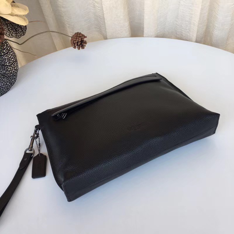 Tas pria men pouch Clutch Bag Male Casual Large Thin Clutch Business Bag 28614 black plain