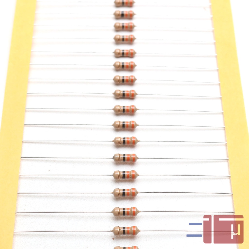 x10 Resistor 33R 33 Ohm 1/4W Karbon 5% Taiwan Kaki Tembaga