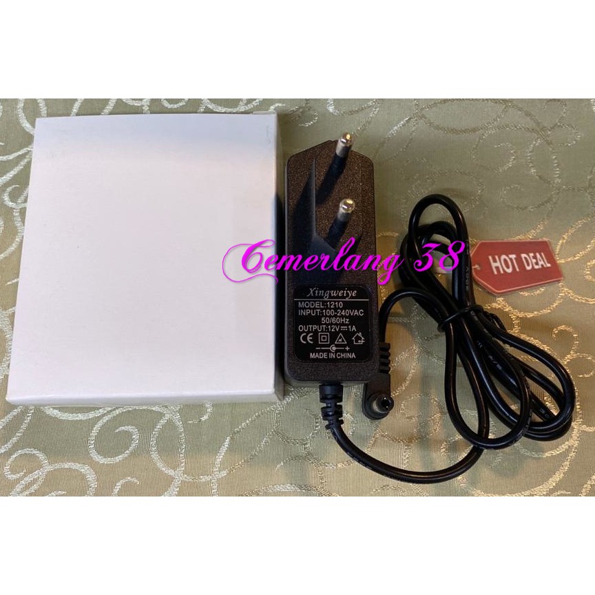 12 V 1 A 12W I Charger Adaptor Colokan Cherger Kamera CCTV 1000 mA 12V