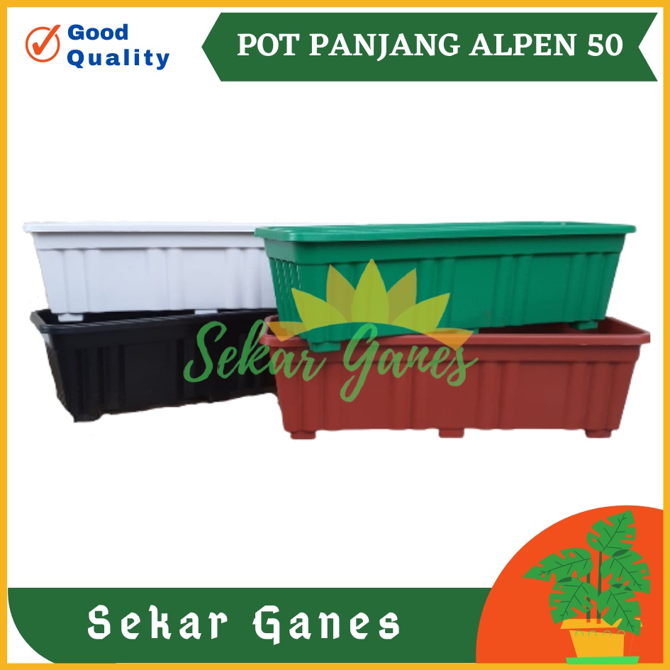 Sekarganes Pot Panjang Alpen 50 Putih Hitam Hijau Coklat Merah Bata Pot Bunga Segi 50cm 70cm Pot Panjang Highway High Way 55 Pot Panjang Plastik Putih Murah