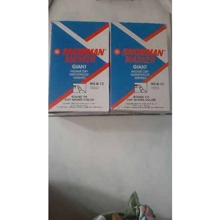 

spidol snowman permanent marker g 12