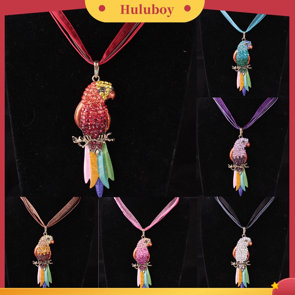 Hu Hu Hu Hu Hu Alat Bantu Pasang Kacamata♡ Kalung Statement Liontin Desain Burung Beobuluberlian Imitasi Warna Warni Gaya Boho Untuk Wanita