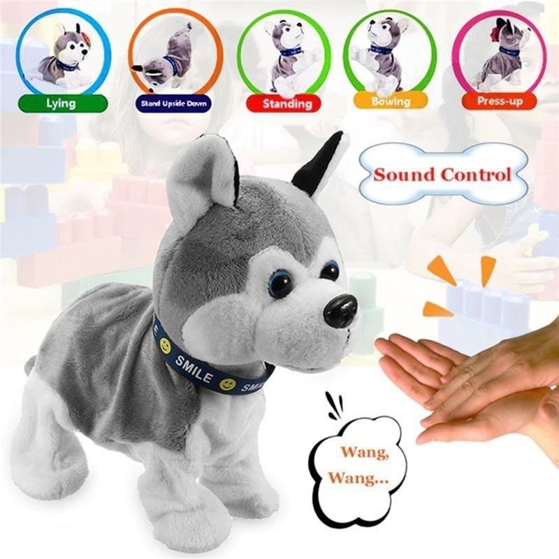 Mainan Boneka Anjing Gerak dan Bunyi/ anjing gerak asli / mainan anjing bisa jalan/ kado anak