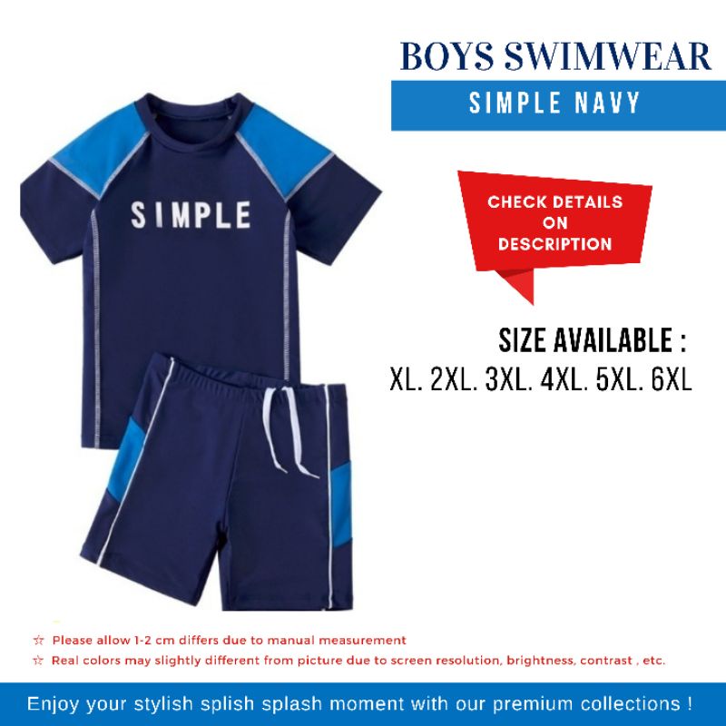 Baju Renang SIMPLE / Pakaian Renang Anak Laki / SWIM WEAR