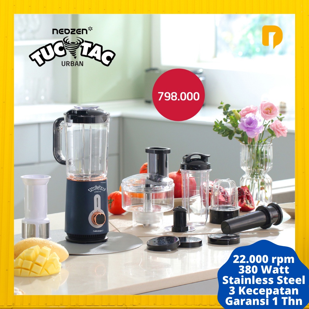 Blender Multifungsi Tuc Tac 15 In 1 Blender / Neozen Tuc Tac Urban Stainless ORIGINAL Tuctac