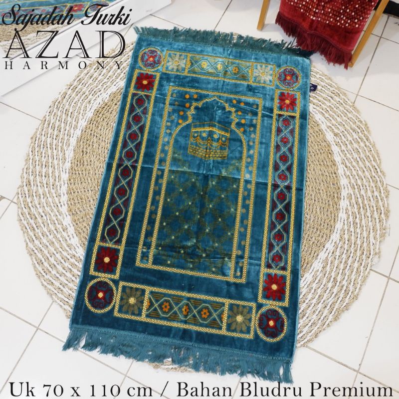 SAJADAH Turki Spiegel AZAD Harmoni Bahan Bludru Halus ukuran (-+70×110 cm) Grosir/Ecer Murah