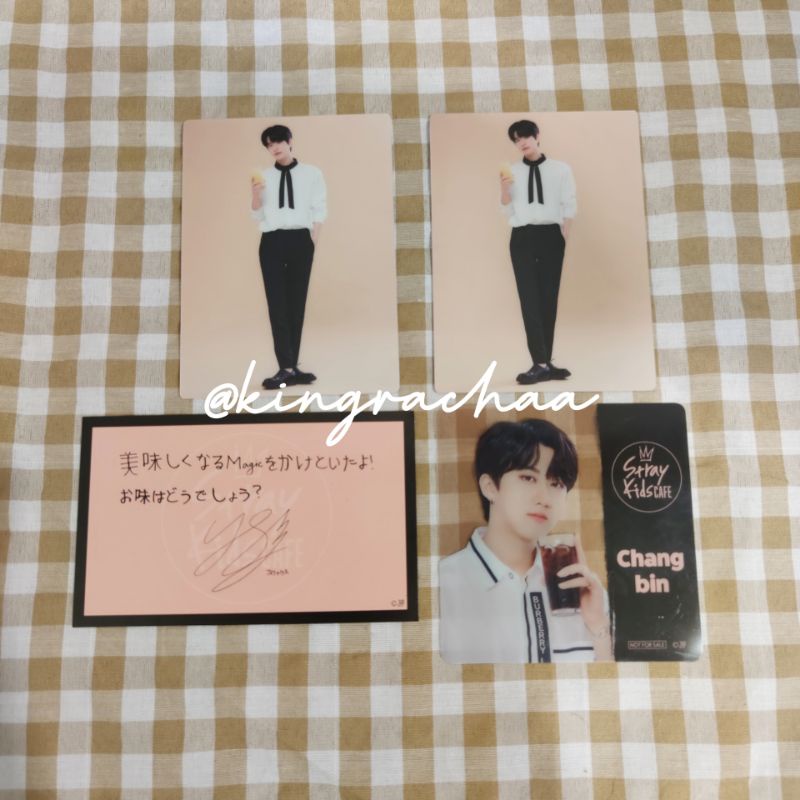 WTS Stray Kids SKZ Cafe PC Benefit Card Seungmin Coaster Changbin Message Card Felix
