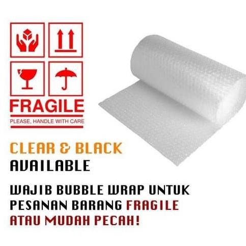 

Wajib Bubble Wrap Paket Fragile / Mudah Pecah! - Black Kode 1242